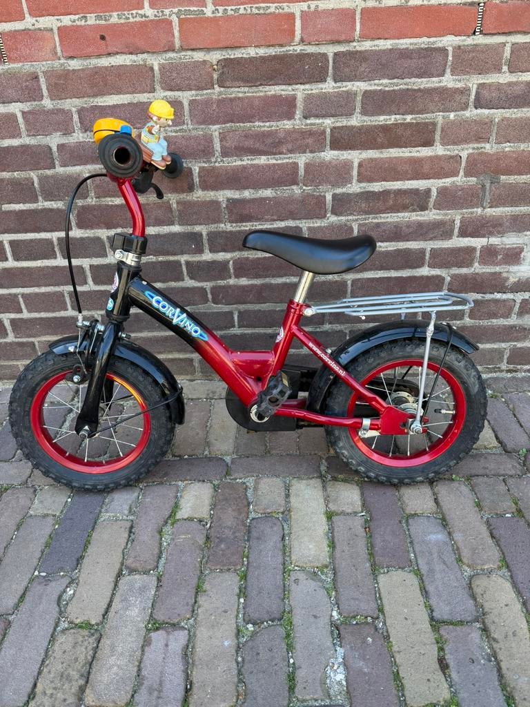 Kinderfiets corvino., Ophalen, Terugtraprem, Zijwieltjes, Minder dan 16 inch