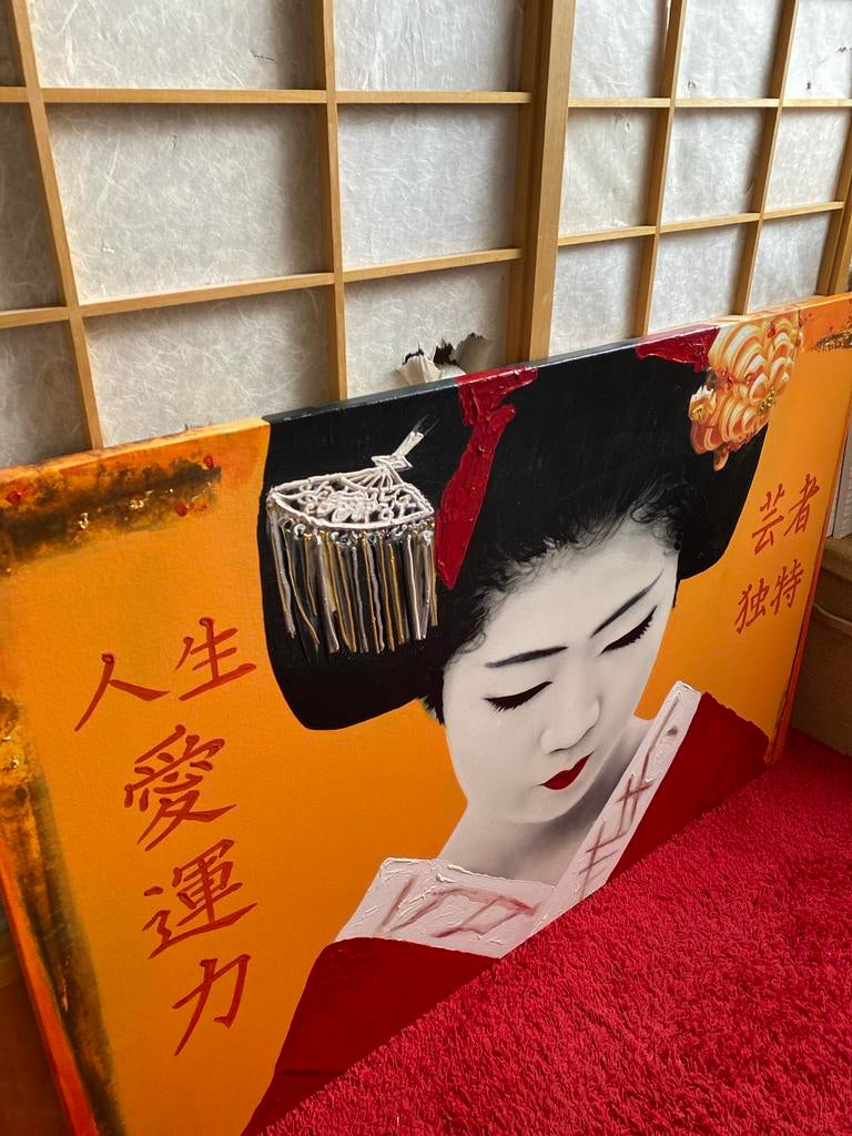Groot schilderij Geisha, Ophalen
