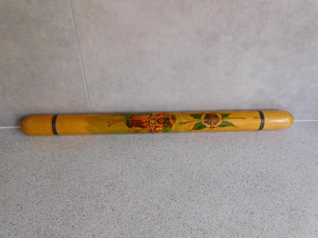 Breinaalden Koker 51 cm. Bamboe Handpainted, Ophalen of Verzenden, Zo goed als nieuw, Breien, Overige typen