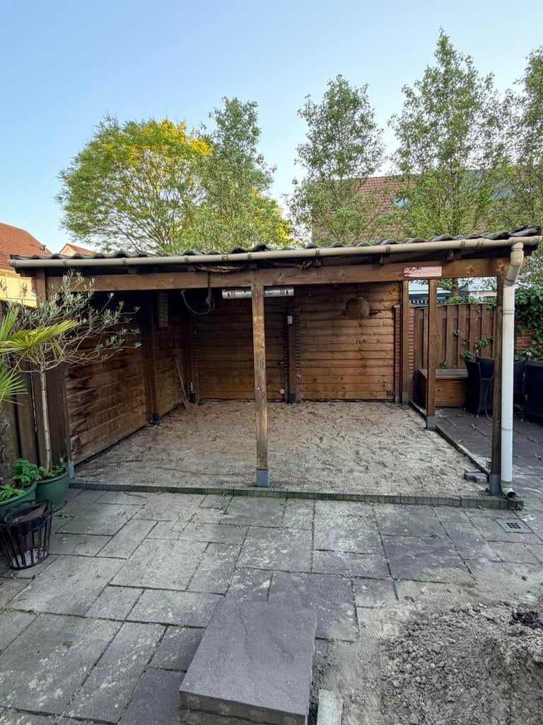 GRATIS Overkapping 4.30 x 4.00, Tuin en Terras, Overkappingen, Gebruikt, Ophalen