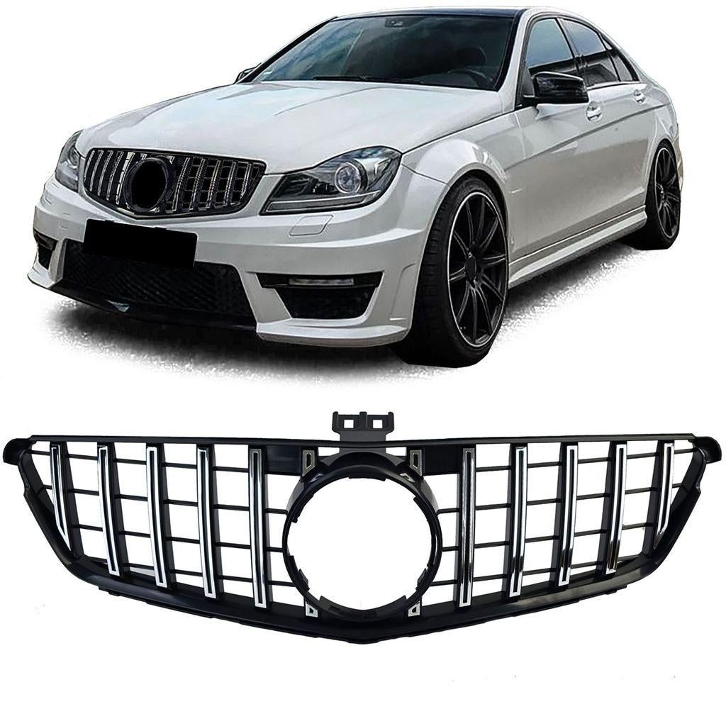 Grill Voor MB C Klasse W204 S204 C204 Zwart / Chrome, Verzenden, Automotive Parts, A.parts@hotmail.nl, Trasmolenlaan 12 3447 GZ Woerden