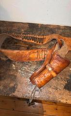 Leren western holster met riem colt 45 uit mexico, Ophalen of Verzenden