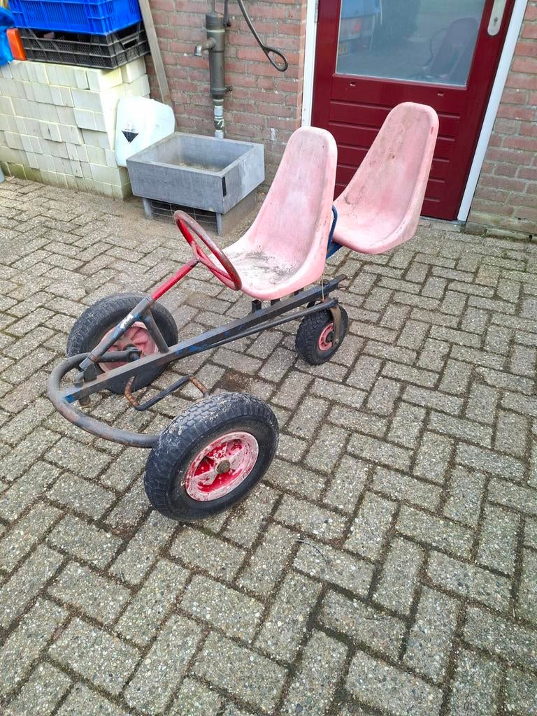 Oude skelter met duozit - Opknapper, Kinderen en Baby's, Speelgoed | Buiten | Skelters, Ophalen of Verzenden, Gebruikt, Overige merken