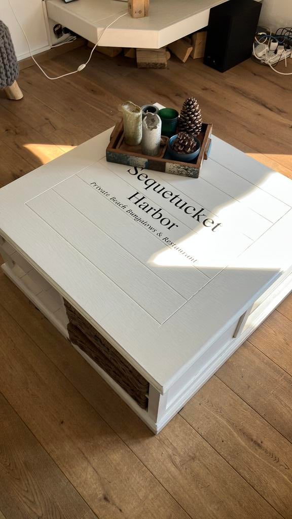 Salontafel Riviera Maison, Huis en Inrichting, Tafels | Salontafels, Ophalen, Gebruikt, 50 tot 100 cm, Vierkant