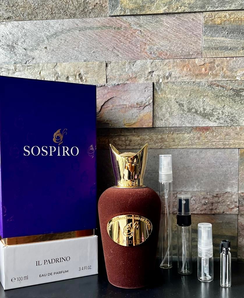 Sospiro Il Padrino sample, Sieraden, Tassen en Uiterlijk, Uiterlijk | Parfum, Zo goed als nieuw, Ophalen