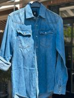 G-STAR RAW SLIM FIT overhemd shirt  S-M, Ophalen of Verzenden, Zo goed als nieuw, Blauw, Halswijdte 39/40 (M)