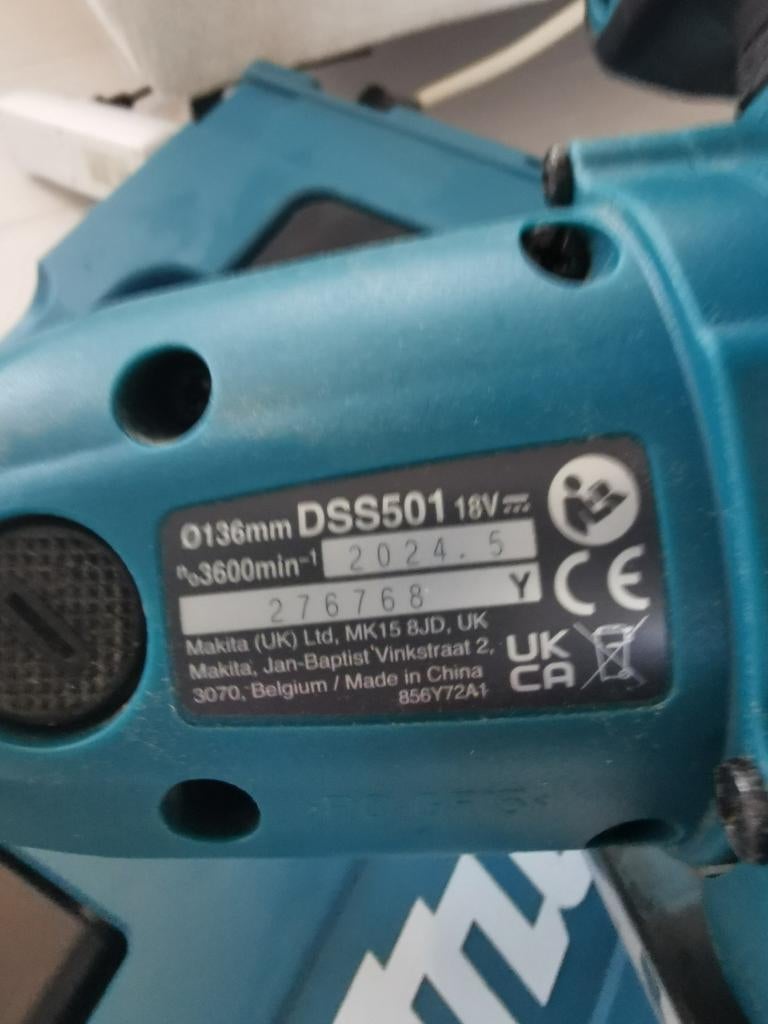 Makita DSS501 18V Accu Cirkelzaag met Accu, Ophalen, Gebruikt, Cirkelzaag, Makita