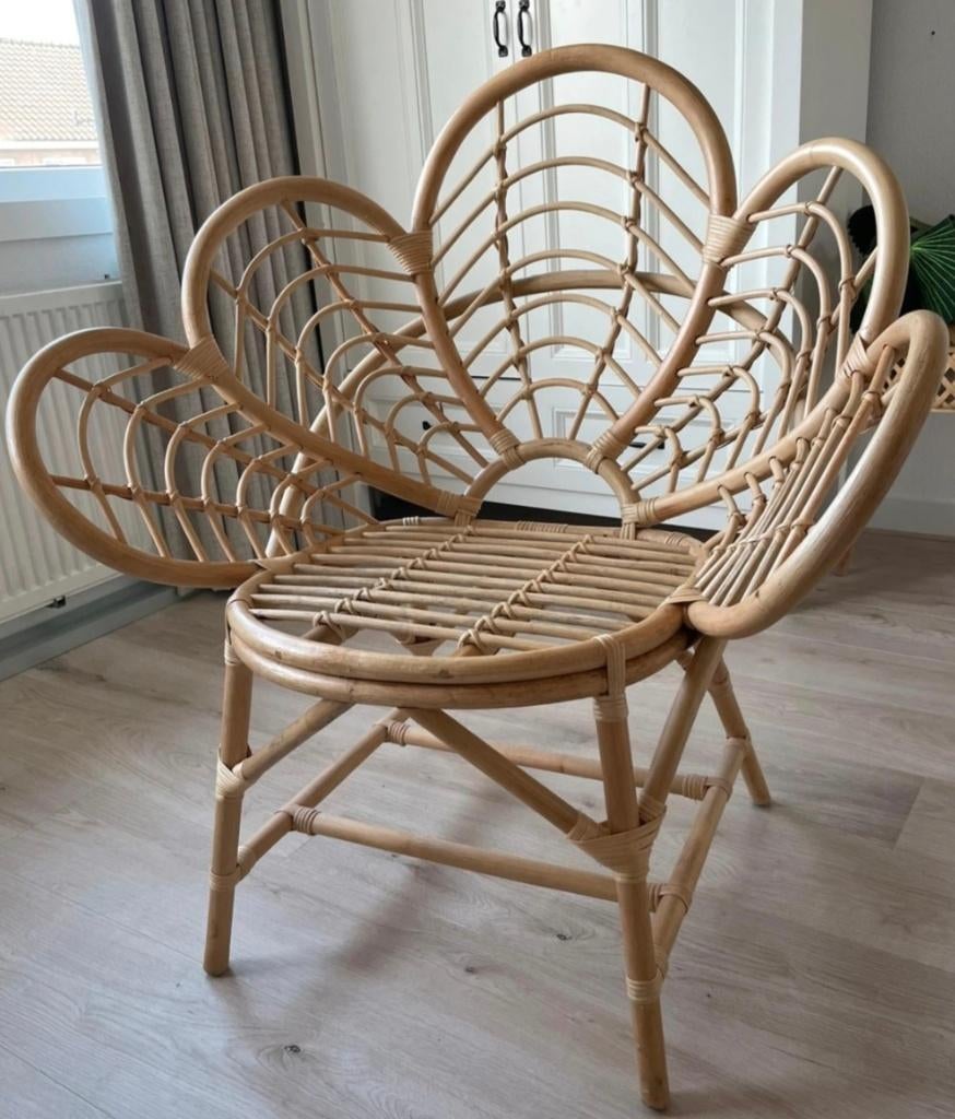 Xenos stoel, Ophalen, Bruin, Riet of Rotan, Zo goed als nieuw