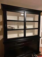 Zwarte robuuste buffetkast - 2 delen ca.190x55x224,5cm, Huis en Inrichting, Kasten | Buffetkasten, Ophalen, Gebruikt, 200 cm of meer