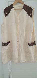 Vintage Schort Carnaval Maat 48/50 - Bruin/Crème, Carnaval, Maat 46/48 (XL) of groter, Ophalen of Verzenden, Kleding