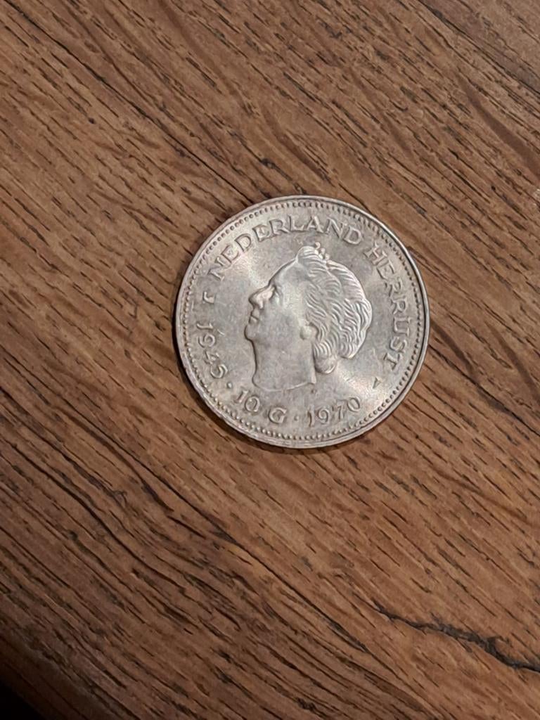 10 gulden munt Juliana 1945-1970 Nederland herrijst € 50,--, Ophalen of Verzenden, Koningin Juliana, 10 gulden