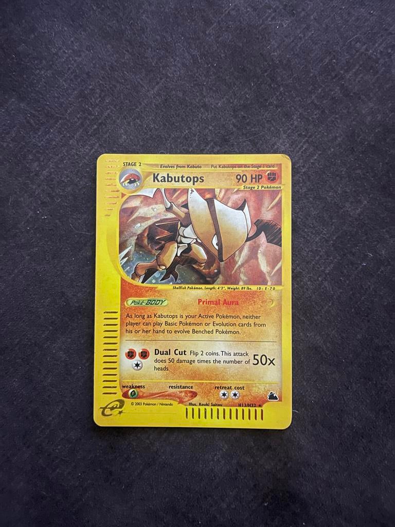 Pokemon Skyridge Kabutops H13/H32 - Zeer Nette Staat, Ophalen of Verzenden, Zo goed als nieuw, Losse kaart, Foil