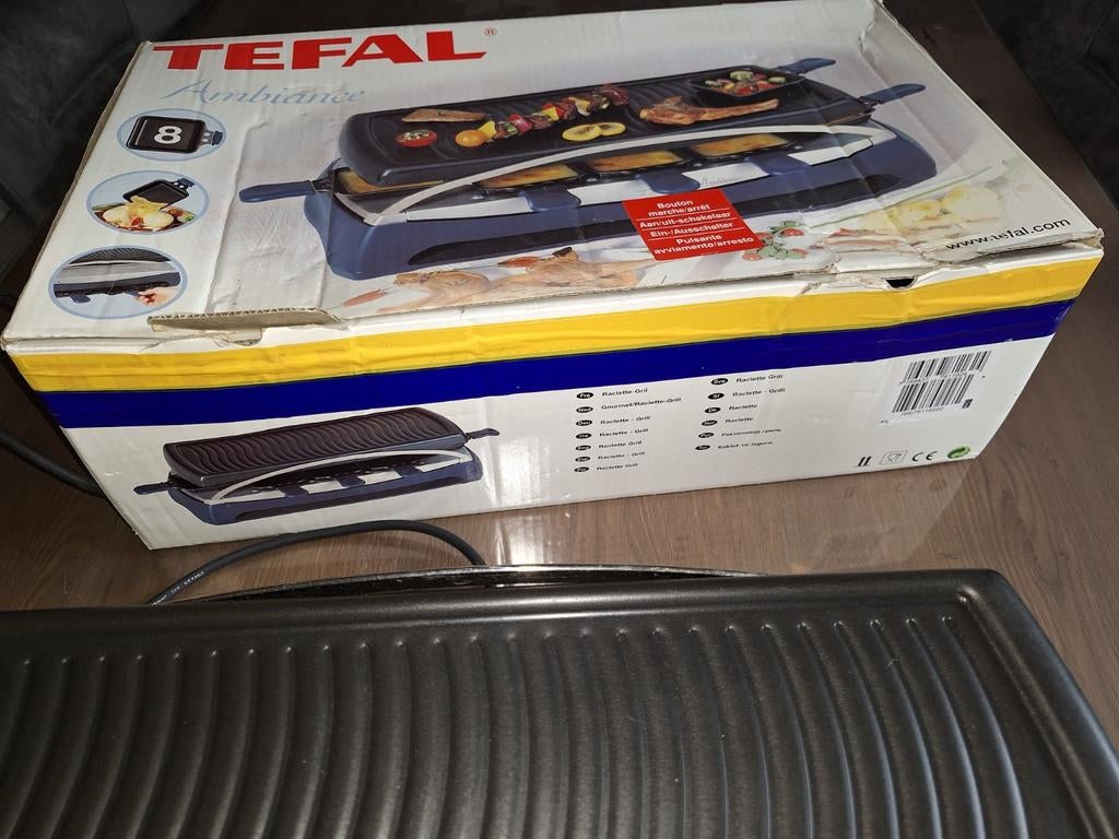 Tefal Ambiance Raclette Grill - 8 personen, Ophalen of Verzenden, Zo goed als nieuw, 8 personen of meer