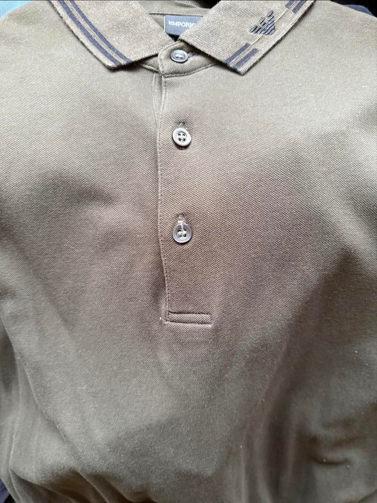 Armani polo slim fit, maat S, Kleding | Heren, Polo's, Ophalen of Verzenden, Zo goed als nieuw, Maat 46 (S) of kleiner, Groen