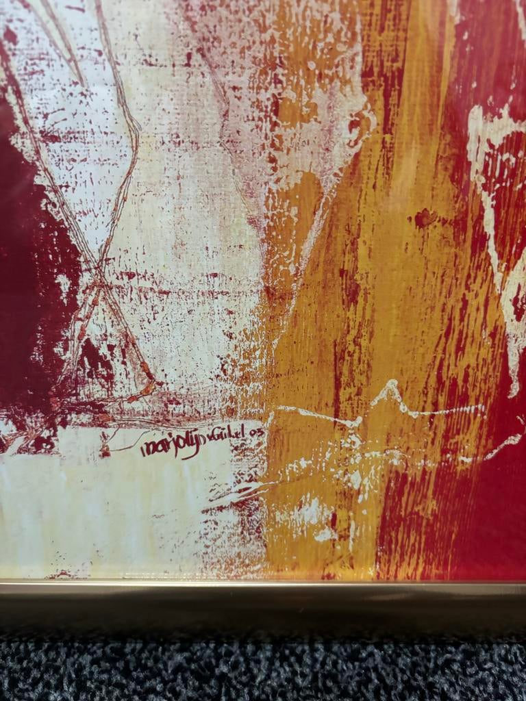 Abstract kunstwerk Marjolijn van der Meurs, gesigneerd, Ophalen of Verzenden