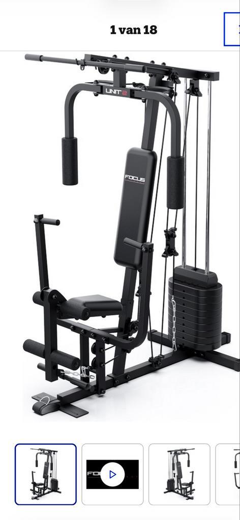 Focus Unit 2 Krachtstation - Compleet, Sport en Fitness, Fitnessapparatuur, Gebruikt, Krachtstation, Armen, Metaal, Ophalen