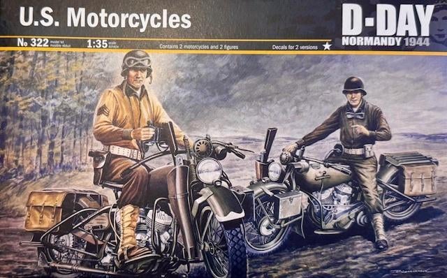Coelianmodels, Italeri, 0322, Harley Davidson, 1/35, € 12,99, Hobby en Vrije tijd, Modelbouw | Auto's en Voertuigen, Tank, Italeri