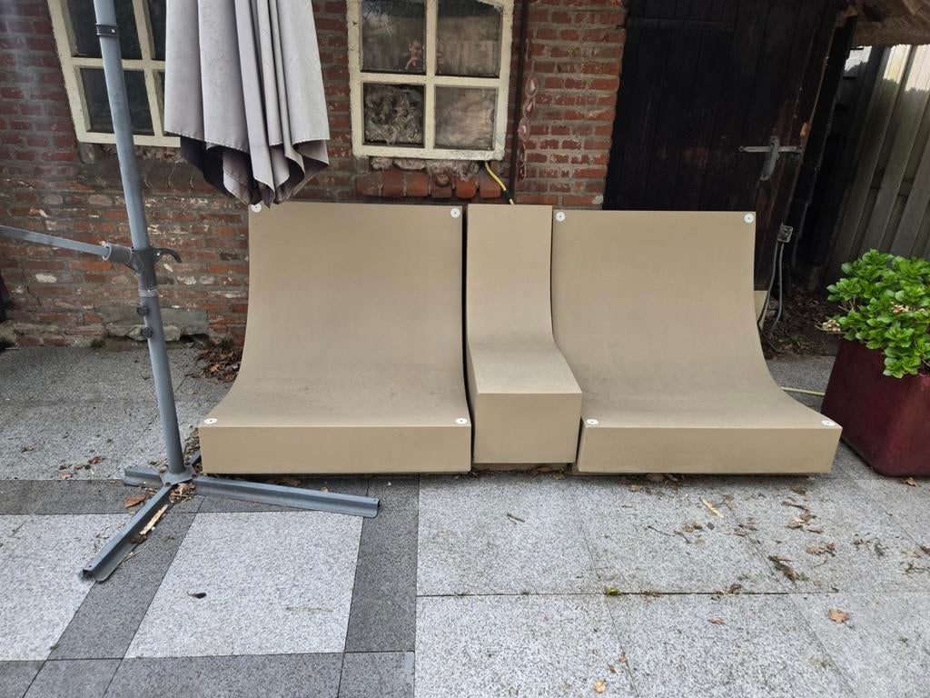 Moderne Design Tuinset - Loungeset, Tuin en Terras, 4 zitplaatsen, Kunststof, Gebruikt, Bank