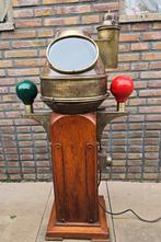 Antieke Observator Rotterdam scheepskompas met houten voet, Ophalen, Gebruikt, Gebruiksvoorwerp