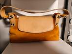 Vintage Harrie Hendriks Bag Cognac Suède & Leer Baguette Mod, Ophalen of Verzenden, Zo goed als nieuw, Bruin, Handtas