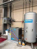 Complete schroefcompressor set 15 kW Creemers 900L vat, 100 liter of meer, Ophalen, 800 liter/min of meer
