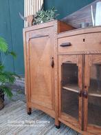 Vintage Art Deco XL dressoir antieke kast Amsterdamse school, BlijeSpullen.nl, Gebruikt, Eikenhout, 150 tot 200 cm