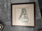Velperpoortlangstraat - Schets in lijst arnhem, Ophalen of Verzenden