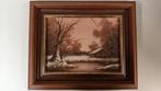 Schilderij Winterlandschap met Huis WD-031, Antiek en Kunst, Ophalen of Verzenden