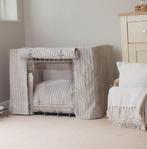 Lords & Labradors Honden Bench Zwart met Licht Grijze Set, Dieren en Toebehoren, Hondenmanden, Ophalen, Zo goed als nieuw, Stof