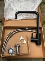 Lorreine Pro Square Zwarte Kraan - Nieuw in doos, Ophalen of Verzenden, Nieuw, Rvs, Kraan