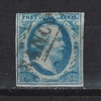 Nederland 1 geb Willem III 1852 ; 1e postzegel van Nederland, Verzenden, T/m 1940, Gestempeld