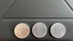 Voetbal munt 3 x shell 1970, Coen Moulijn, Pleun Strik enz, Ophalen of Verzenden, Koningin Beatrix
