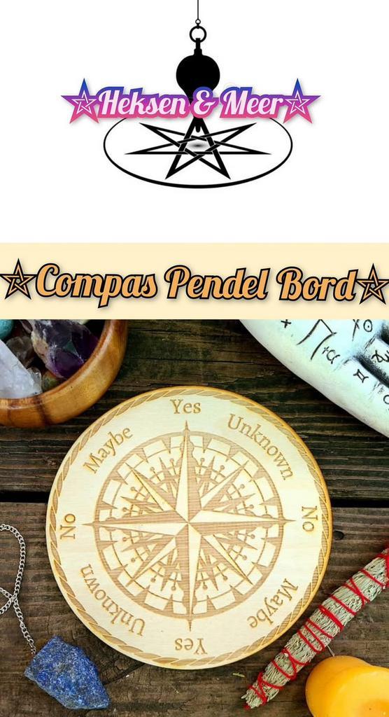 Kompas/Compas Pendel Bord Wicca,Spiritualiteit Nieuwe, Sieraden, Tassen en Uiterlijk, Edelstenen, Nieuw, Ophalen of Verzenden