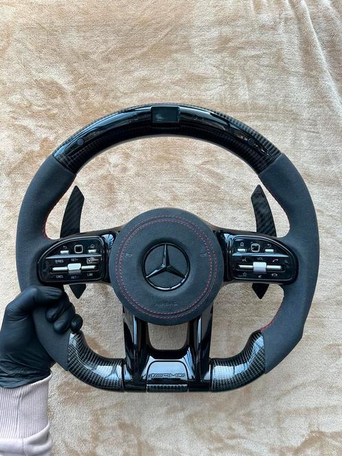 Mercedes AMG sport stuur, led met alcantara / carbon, Auto-onderdelen, Besturing, Mercedes-Benz, Nieuw, Ophalen of Verzenden