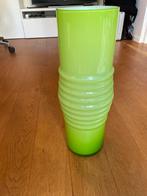 Grote Groene glazen vaas, 50 cm hoog, Ophalen, 50 tot 75 cm, Groen, Glas