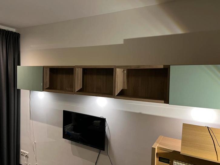 5 Besta Ikea kastjes waarvan 2 met groene deurtjes, Huis en Inrichting, Kasten | Overige, Zo goed als nieuw, Ophalen of Verzenden