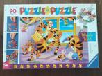 Winnie-de-Poeh puzzel in puzzel - Teigetjes familie (90 st), Ophalen of Verzenden, Meer dan 50 stukjes, Zo goed als nieuw