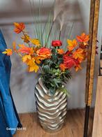 Prachtige zware vaas met droogbloemen, Ophalen, Zo goed als nieuw