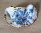 Oesterschelp met blauwe bloemen, Huis en Inrichting, Woonaccessoires | Overige, Ophalen of Verzenden, Nieuw
