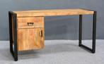 Mangohouten bureau met zwart metalen frame, Helene Livingstyle, Nieuw, Bornsestraat 14, 7595 LG Weerselo, Ophalen of Verzenden
