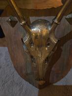 Bronzen gewei met signering herkomst spanje, Antiek en Kunst, Ophalen of Verzenden, Brons