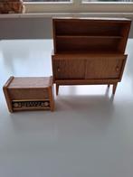 Prachtige mooie vintage kastje, met radio., Ophalen of Verzenden, Zo goed als nieuw, Poppenhuis