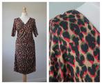 Samsoe & Samsoe / luipaard jurk bruin / maat XL, Bruin, Verzenden, Maat 46/48 (XL) of groter, Zo goed als nieuw