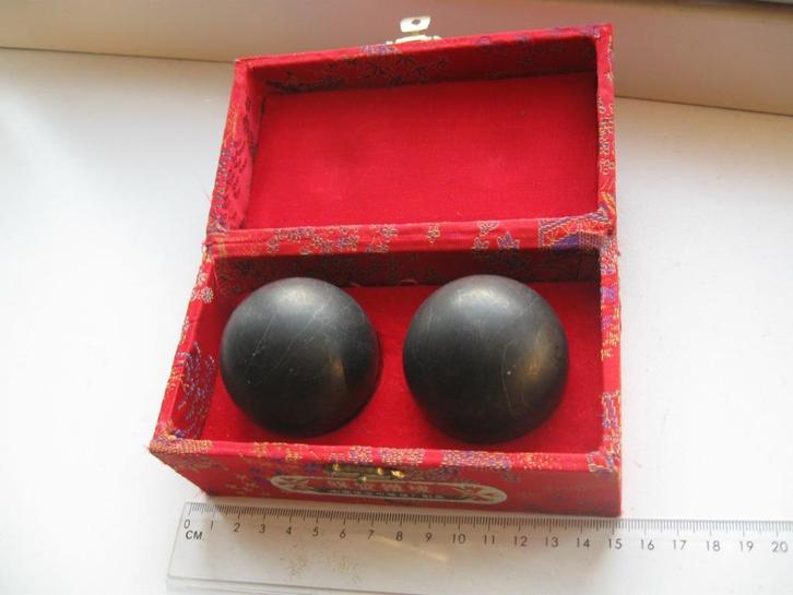 Oude Chinese Baoding ballen ontspanning handmassage sierdoos, Antiek en Kunst, Curiosa en Brocante, Ophalen of Verzenden