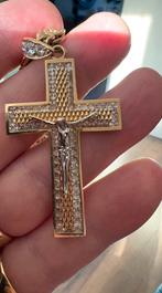 Gouden ketting hanger 14 karaat, Ophalen, Zo goed als nieuw, Kruis of Symbool, Goud