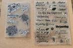 Ckearstamps - teksten & letters - 8 sets, Ophalen of Verzenden, Nieuw, Clearstamp
