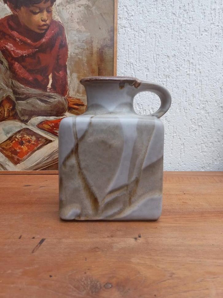 Bijzondere blokvaas. W-Germany. Vintage. Retro keramiek, Antiek en Kunst, Antiek | Keramiek en Aardewerk, Ophalen of Verzenden