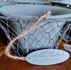 12 stuks leuke bloempotjes Countryfield, Rond, Nieuw, Aardewerk, Tuin