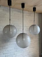 Vintage Glashutte Limburg Hanglampen Set van 3, Huis en Inrichting, Lampen | Hanglampen, Ophalen, Gebruikt, Glas, Minder dan 50 cm