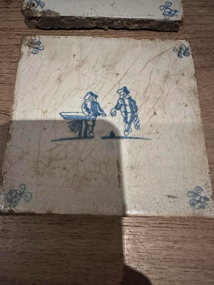 Delfts Blauw Tegels Kinderspelen, Antiek en Kunst, Antiek | Wandborden en Tegels, Ophalen of Verzenden
